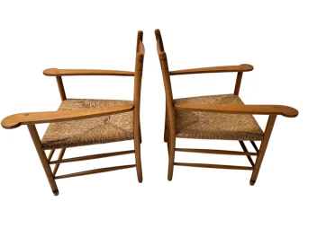 Two Art Nouveau Brabant Club Chairs or Easy Chairs by Willem Penaat, 1900s